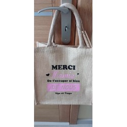 Sac personnalisé toile de jute 30X30 cm