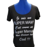 T-shirt femme noir