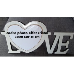 cadre love revetement  cristal