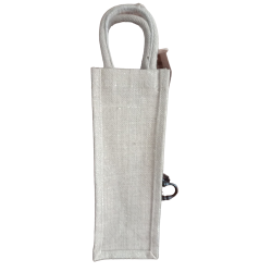 Sac en toile de jute pour 1 bouteille