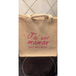 Sac personnalisé toile de jute pour tout le monde 30X30 cm