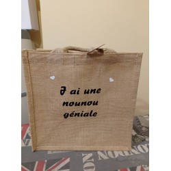 Sac personnalisé toile de jute pour tout le monde 30X30 cm