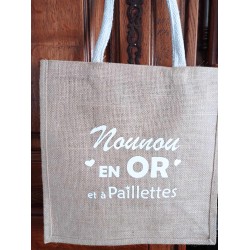 Sac personnalisé toile de jute pour tout le monde 30X30 cm