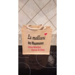 Sac personnalisé toile de jute pour tout le monde 30X30 cm