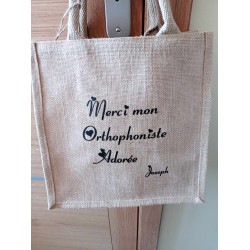 Sac personnalisé toile de jute pour tout le monde 30X30 cm