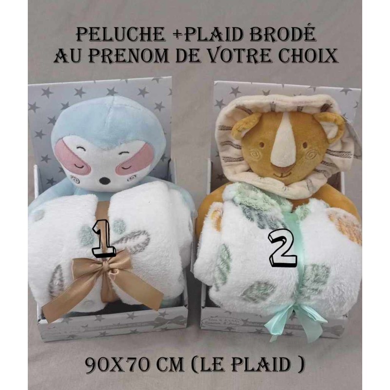 Plaid brodé un prenom