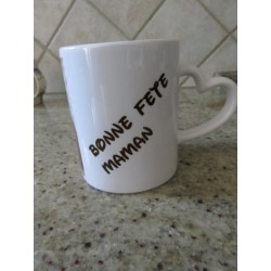 mug poignée coeur