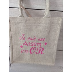 Sac personnalisé toile de jute pour tout le monde 30X30 cm