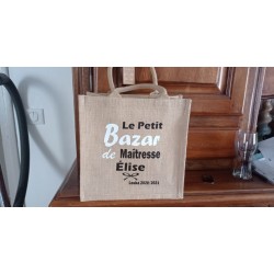 Sac personnalisé toile de jute pour tout le monde 30X30 cm