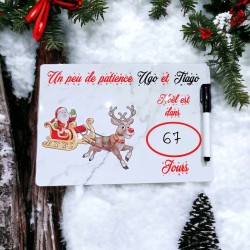 Ardoise de noel de décompte...